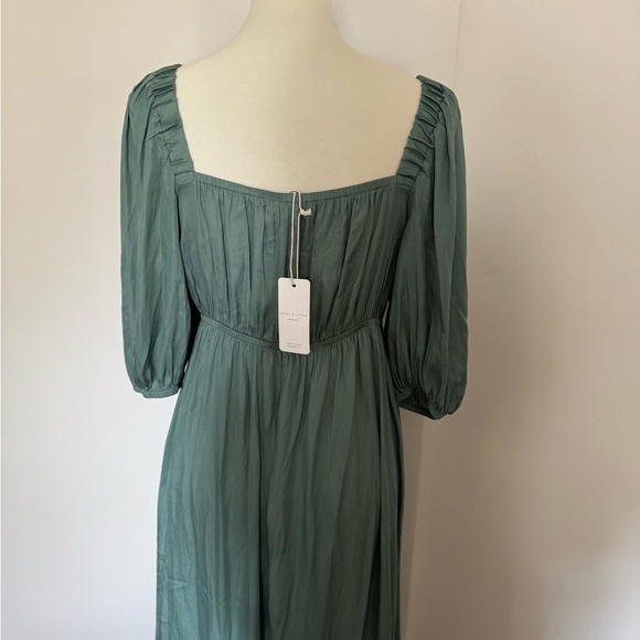 Sam Front Tie satin Dress in Lagoon - Picture 12 of 13